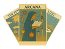 Arcana cards banner logo
